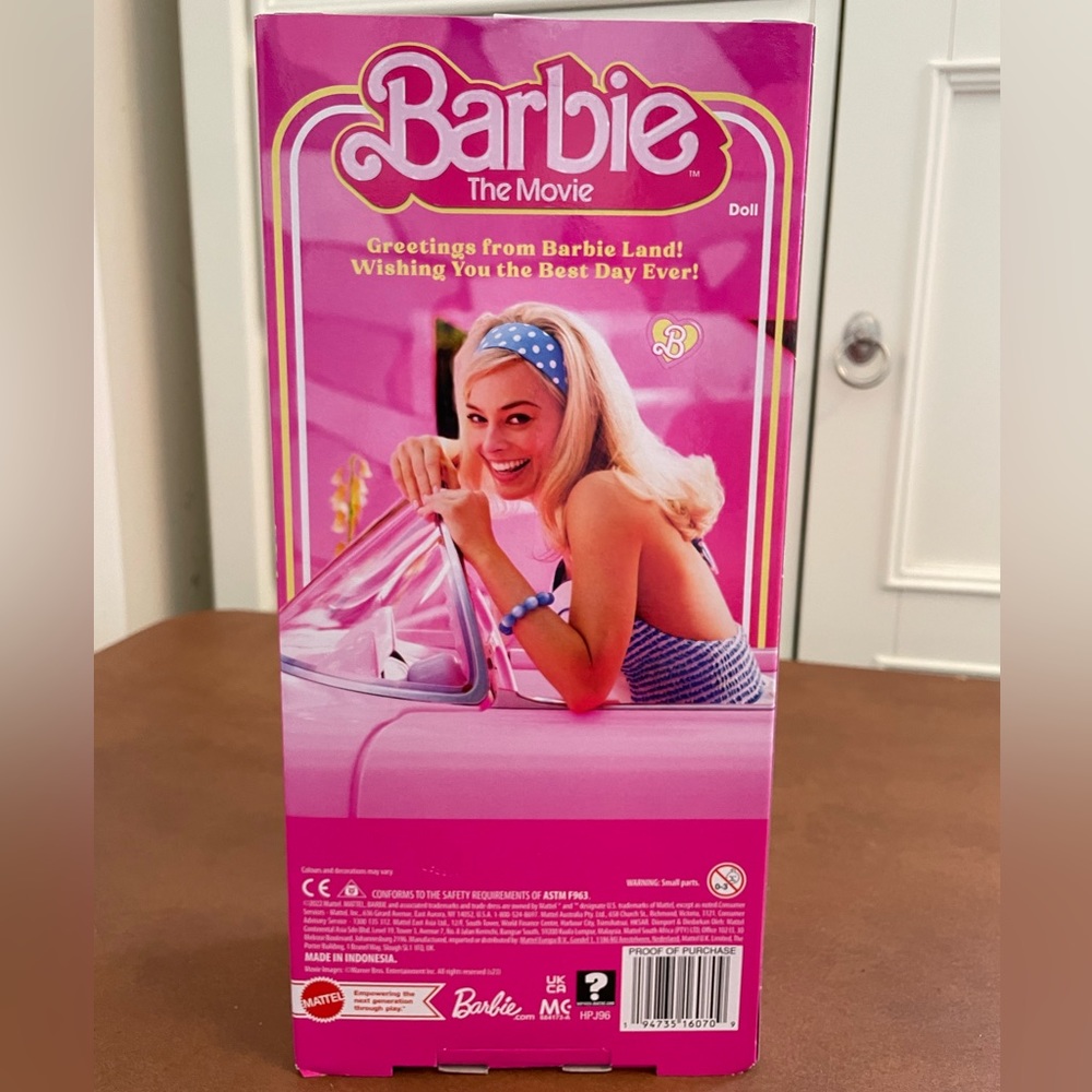 Barbie in pink gingham dress from Barbie The Movie Margot R NRFB NWT 🎉Host Pick🎉 - Picture 6 of 8